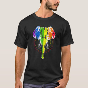 Camiseta Direitos Humanos Lgbtq Rainbow Flag Elephant Orgul