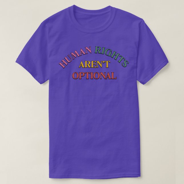 Camiseta Direitos humanos são opcionais (Frente do Design)