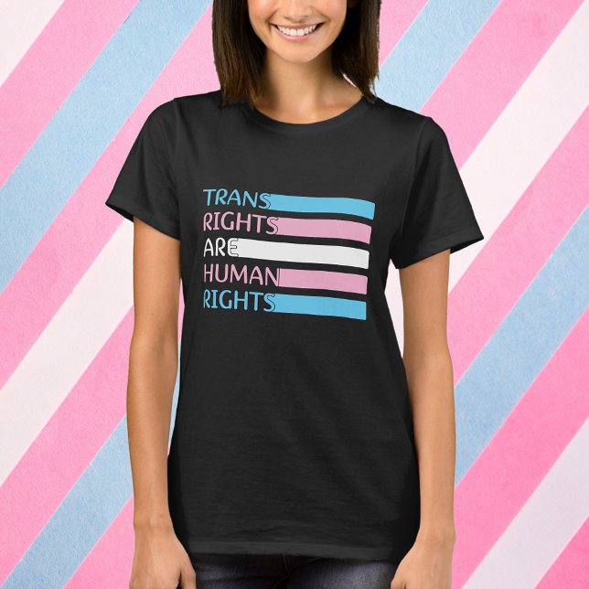 Camiseta Direitos Humanos são Orgulho gay (Trans Rights Are Human Rights Gay Pride T-Shirt
)