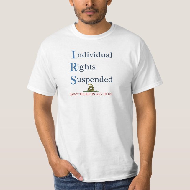 Camiseta Direitos individuais do IRS suspendidos (Frente)