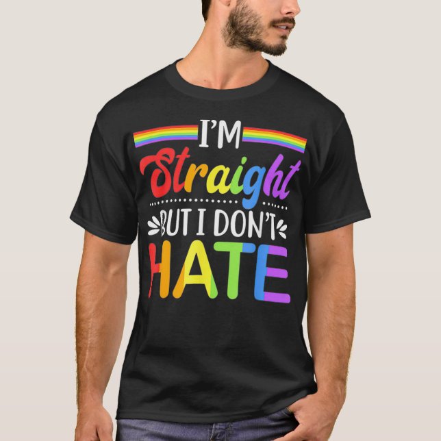 Camiseta Direitos LGBT Sou Hetero, mas eu não odeio (Frente)