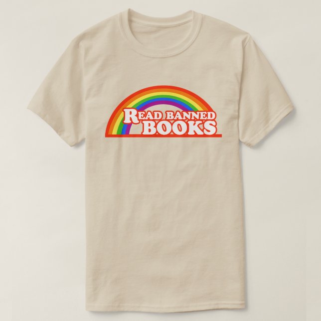 Camiseta Direitos LGBTQ Leitura de Livros Banidos (Frente do Design)