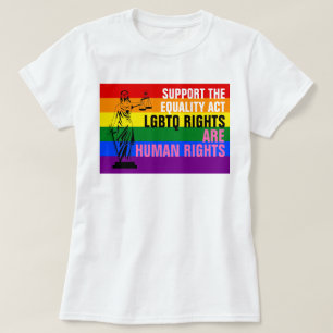 Camiseta Direitos LGBTQ são sinalizador de Orgulho gay de D