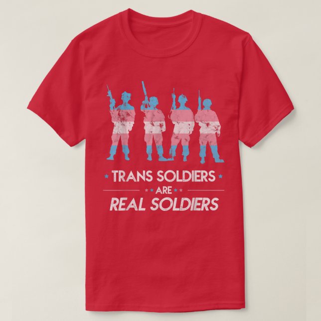 Camiseta Direitos Transexuais de Apoio Militar5964 (Frente do Design)