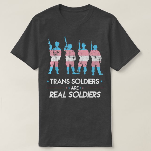 Camiseta Direitos Transexuais de Apoio Militar 5965 (Frente do Design)