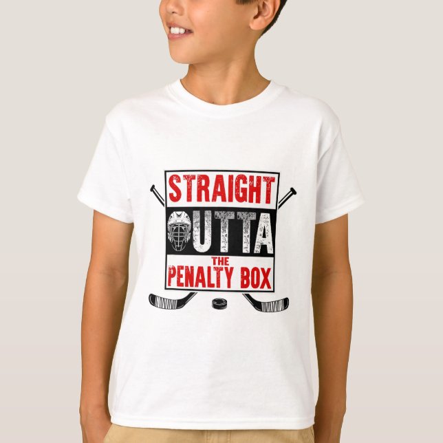 Camiseta Direto da Caixa de Penalidade Funny Pl de Hóquei n (Frente)