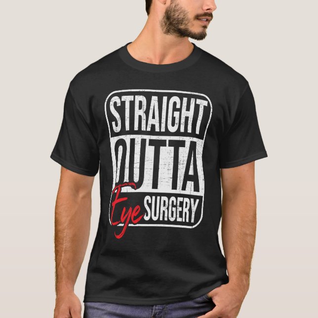 Camiseta Direto da Cirurgia Ocular  Olhos de Glaucoma Catar (Frente)