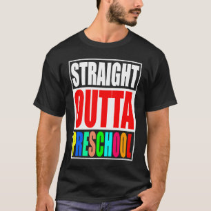 Camiseta Direto da Pré-Escola Crianças Graduação da Pré-Esc