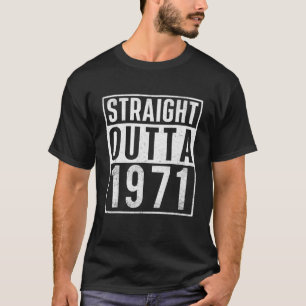 Camiseta Direto de 1971 Ano de Nascimento Aniversário