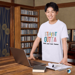 Camiseta DIRETO DE - adicione seu texto aqui/criar próprio