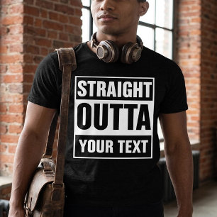Camiseta DIRETO DE - adicione seu texto aqui/crie seu própr
