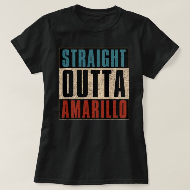 Camiseta Direto de Amarillo Texas TX (Frente do Design)