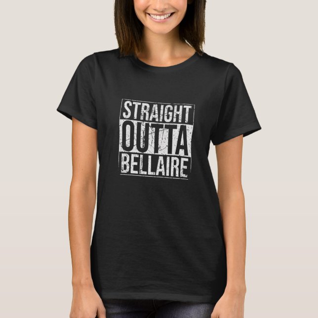 Camiseta Direto de Bellaire Vintage Premium (Frente)