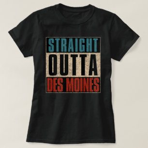 Camiseta Direto de Des Moines Iowa IA