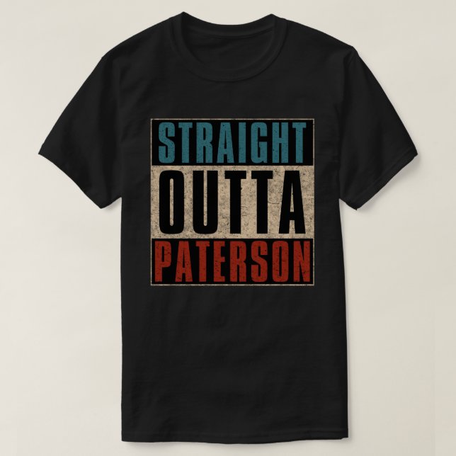 Camiseta Direto de Paterson Nova Jersey NJ (Frente do Design)