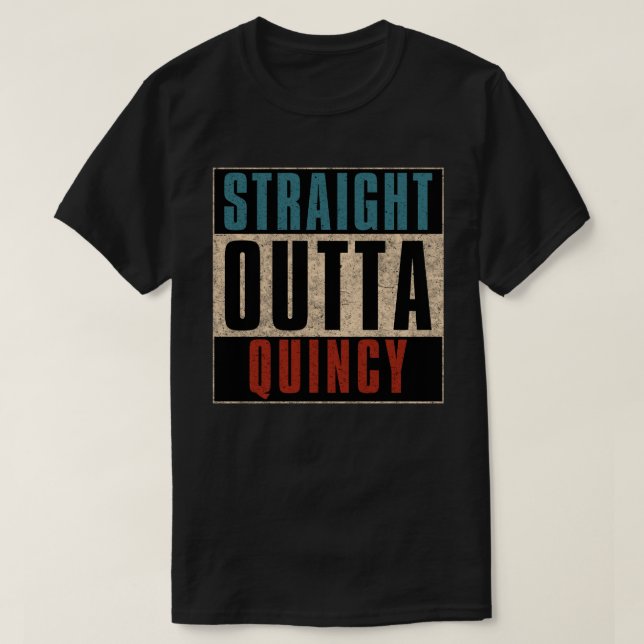 Camiseta Direto de Quincy Massachusetts MA (Frente do Design)
