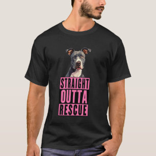 Camiseta Direto do Resgate Pit Bulls Homens Mulheres Adoles
