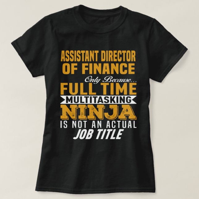 Camiseta Diretor-Adjunto das Finanças (Frente do Design)