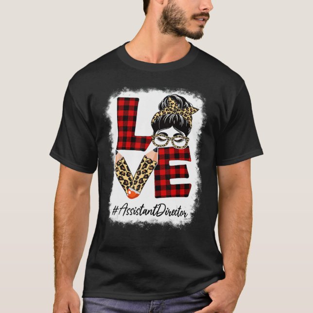 Camiseta Diretor Assistente Adorava Mensagem Bun Leopard De (Frente)