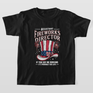 Camiseta Diretor Assistente de Fogos De Artifício EUA 4 De 