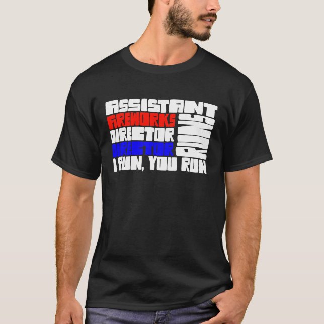 Camiseta Diretor Assistente do Fireworks Executa, eu execut (Frente)