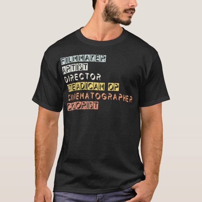 Camiseta Diretor Cinematógrafo Cineasta Steadicam (Frente)