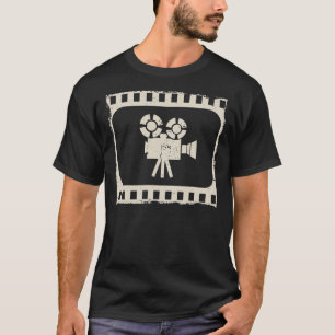Camiseta Diretor da Câmera de Cinema Retro Filmadora Design