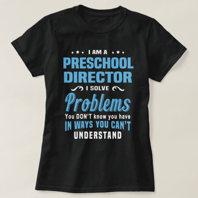 Camiseta Diretor da pré-escola (Frente do Design)