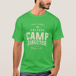 Camiseta Diretor de Acampamento Título da Profissão Anivers