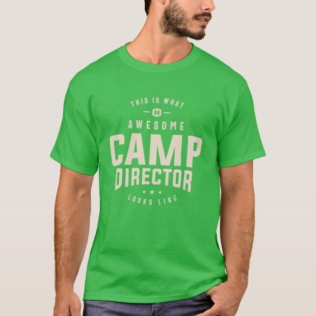Camiseta Diretor de Acampamento Título da Profissão Anivers (Frente)