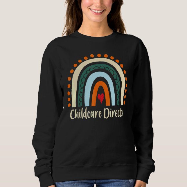 Camiseta Diretor de acolhimento de crianças Boho Rainbow Gr (Frente)