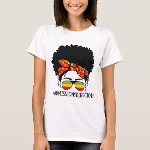 Camiseta Diretor de Admissões Coque Desarrumado Mulher Afro