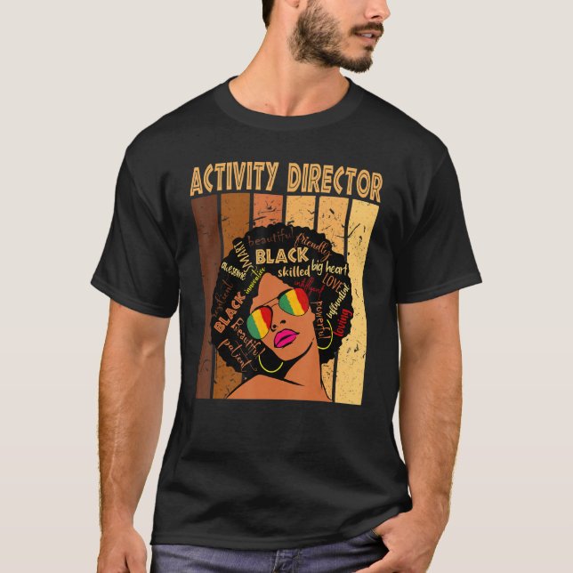 Camiseta Diretor de Atividade Black Hist Afro-Americano (Frente)