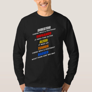 Camiseta Diretor de Coro Sopranos Contraltos Tenores Baixos