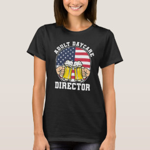 Camiseta Diretor de Creche para Adultos Barman Bar EUA Patr