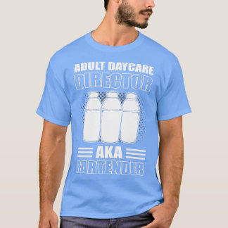 Camiseta Diretor de creche para adultos Garçonete do barman