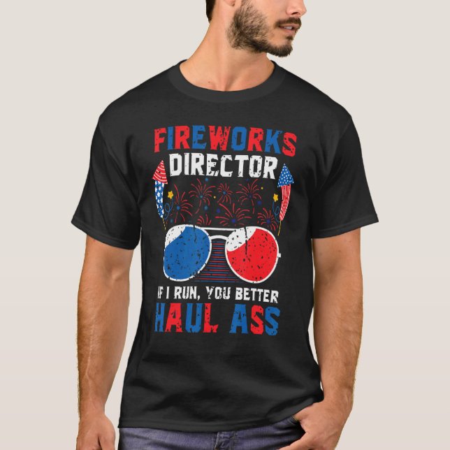 Camiseta Diretor De Fogos De Artifício Em 4 De Julho (Frente)