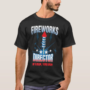 Camiseta Diretor de Fogos de Artifício Se Eu Corro Você Cor