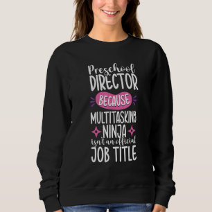 Camiseta Diretor de Pré-Escola Ninja Agradecimento Escola E