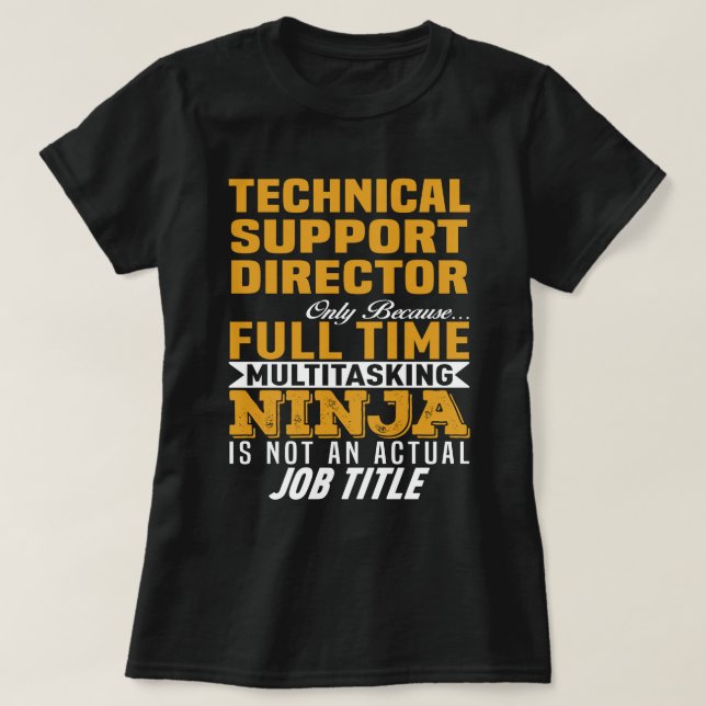 Camiseta Diretor de suporte técnico (Frente do Design)