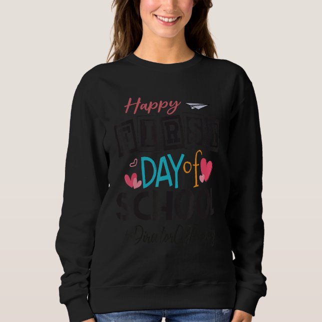 Camiseta Diretor de Terapia Feliz Primeiro Dia de Volta às  (Frente)
