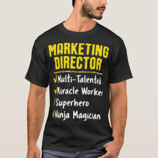 Camiseta Diretor do marketing Miracle Worker Super-herói Ni