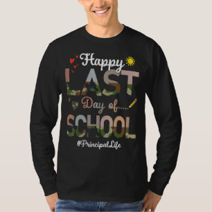 Camiseta Diretor Feliz do Último Dia da Escola Camo Impress