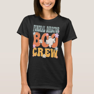 Camiseta Diretor Funcional Boo Crew Ghost Groovy Halloween