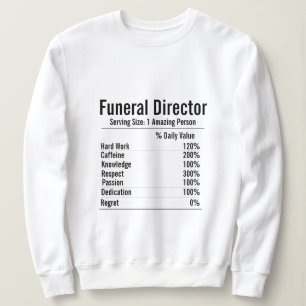 Camiseta Diretor Funeral Presente, Fatos Nutricionais