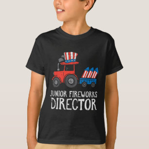 Camiseta Diretor Júnior de Fireworks Trator 4 De Julho Boys