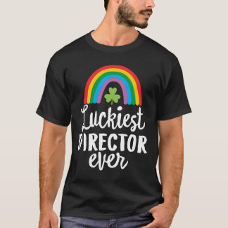 Camiseta Diretor Mais Sortudo Já Dia de São Patrício Trevos