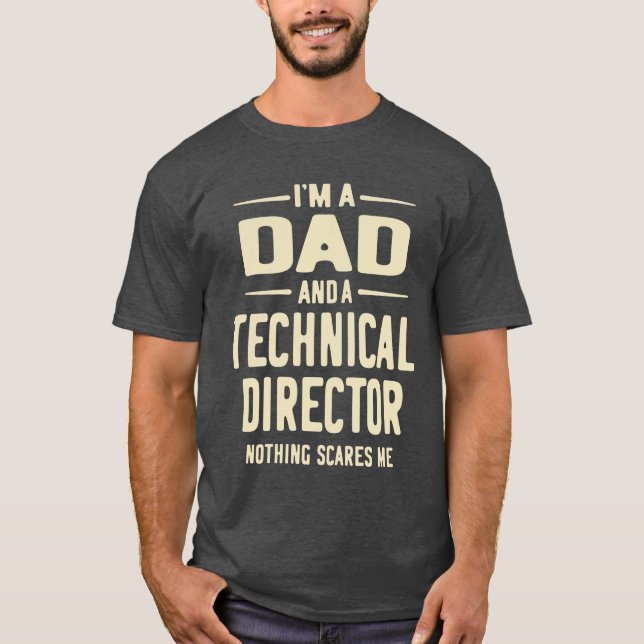 Camiseta Diretor técnico dotado de uma profissão engraçada (Frente)