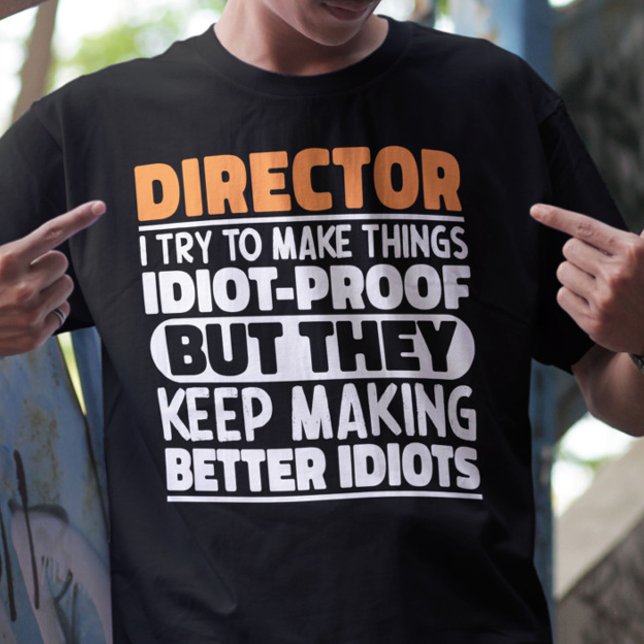 Camiseta Diretor, Tento Fazer Coisas Engraçadas (Criador carregado)