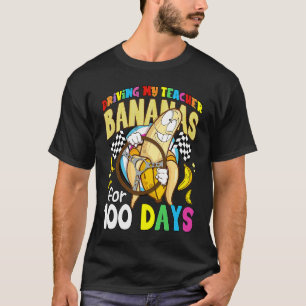 Camiseta Dirigindo Bananas do Professor por 100 dias Engraç